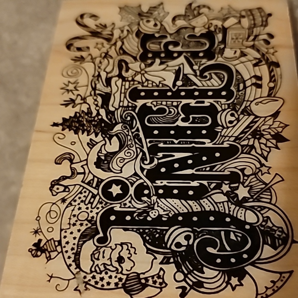 Rubber Christmas Stamp "Jingle" - Picture 2 of 3
